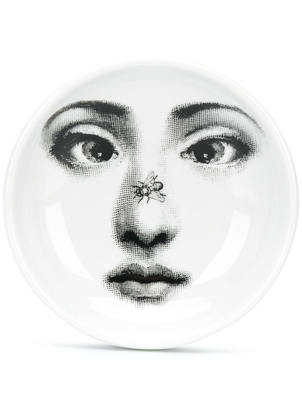 Fornasetti 面孔印花装饰餐盘 - 白色