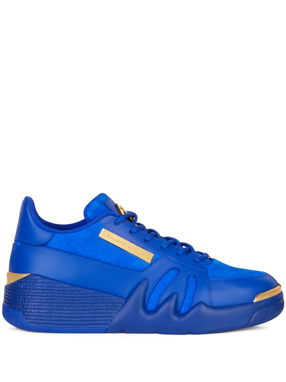 Giuseppe Zanotti Talon 拼接低帮运动鞋 - 蓝色