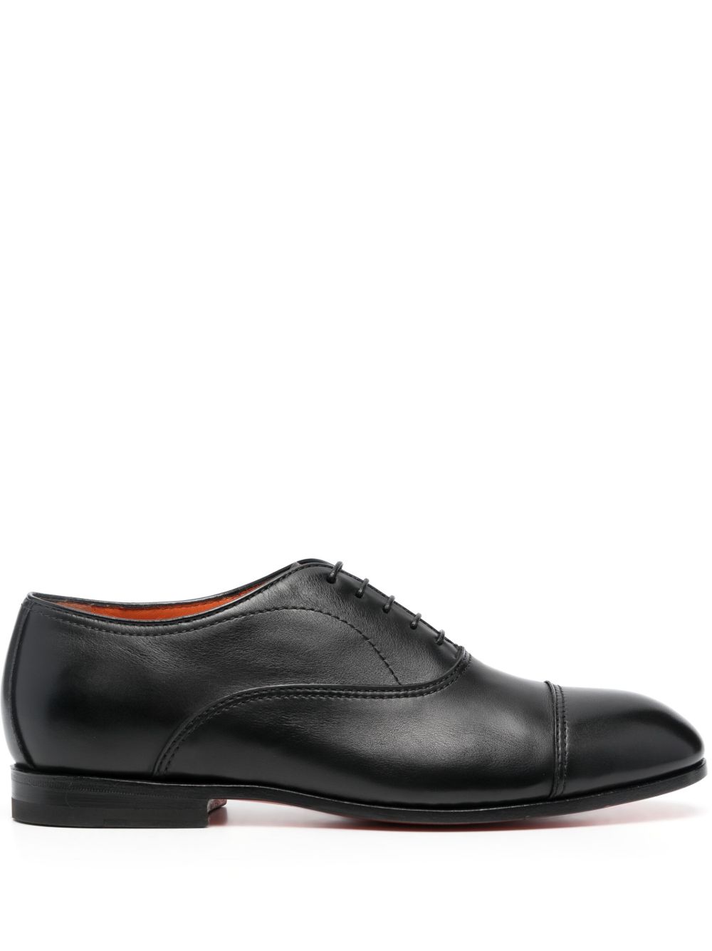 Santoni 系带牛津鞋 - 黑色