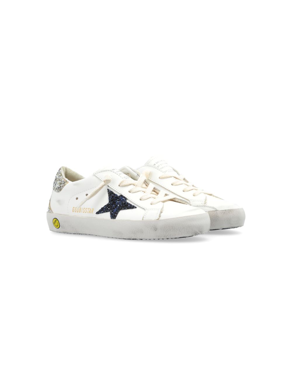 Golden Goose Kids Super-Star 皮质运动鞋 - 白色