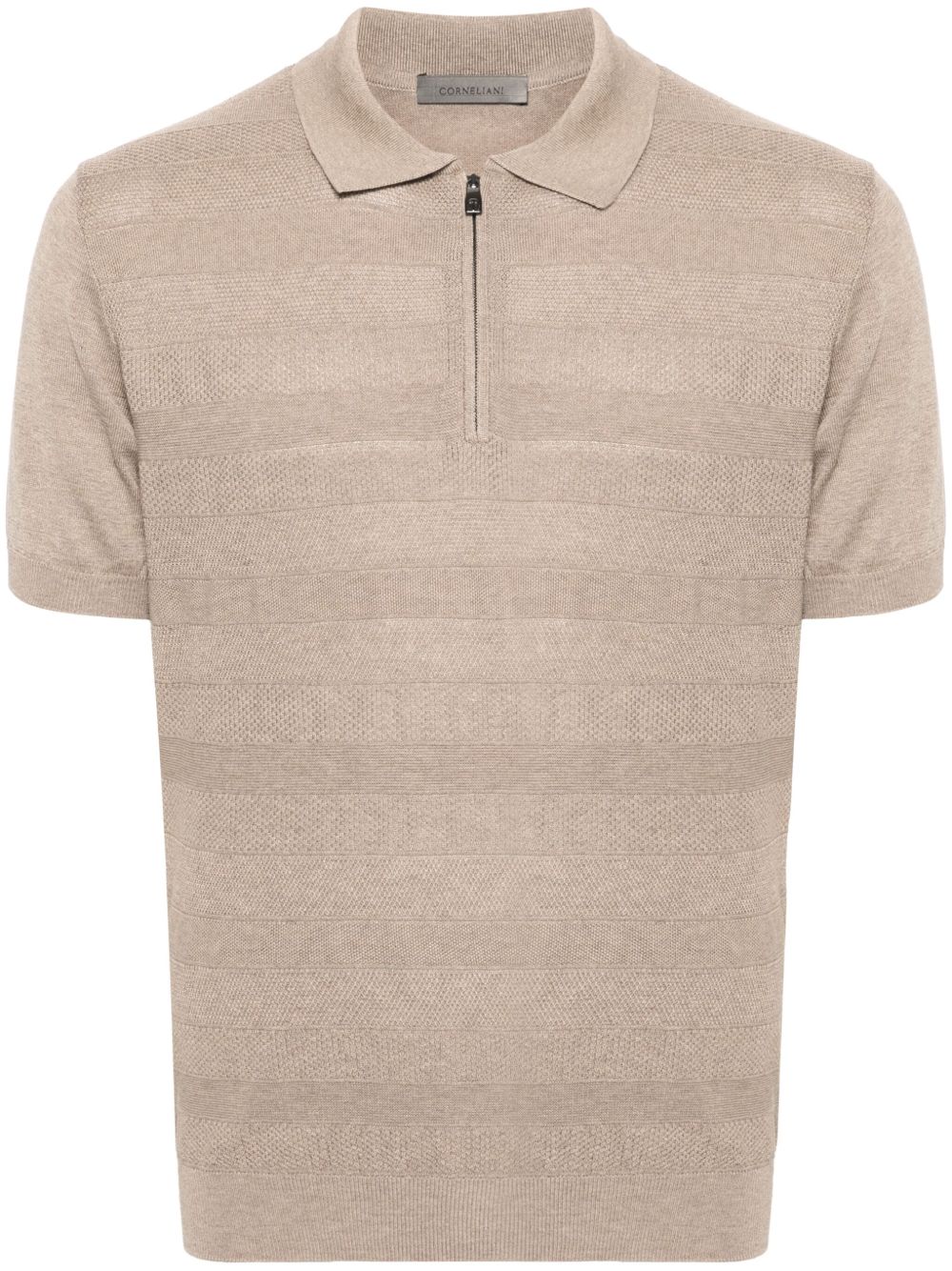 Corneliani 罗纹针织polo衫 - 中性色