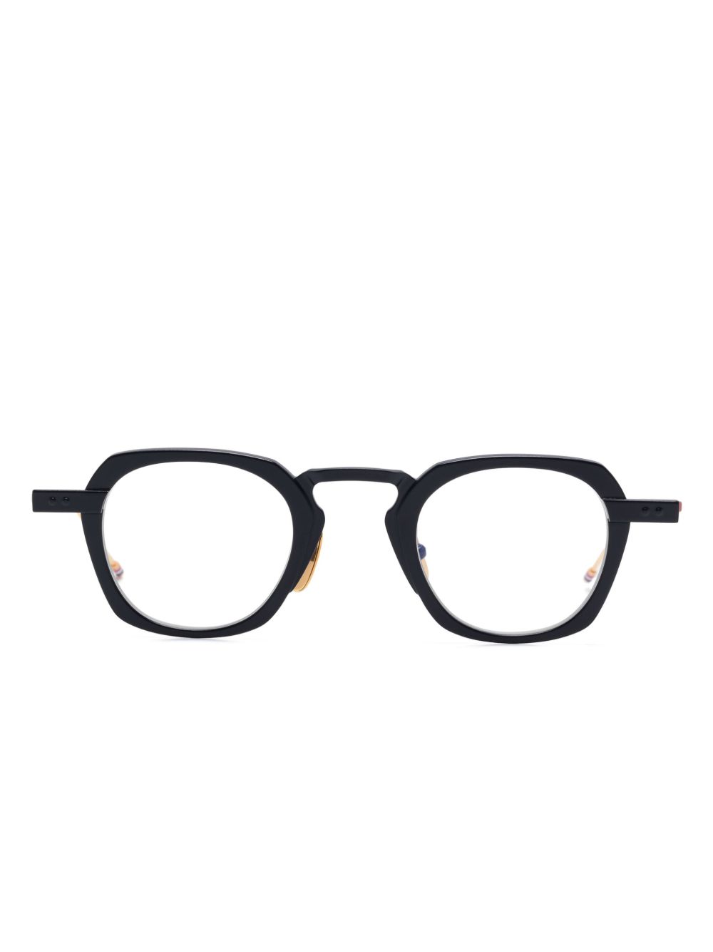 Thom Browne Eyewear 几何形框眼镜 - 蓝色
