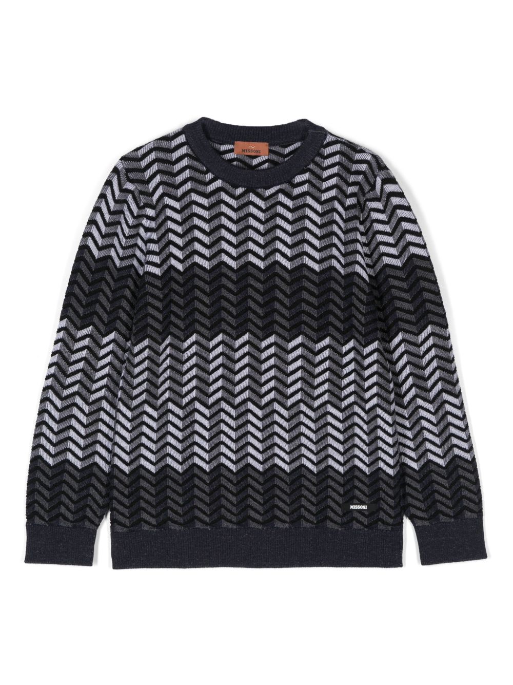 Missoni Kids Z字形图案毛衣 - 白色