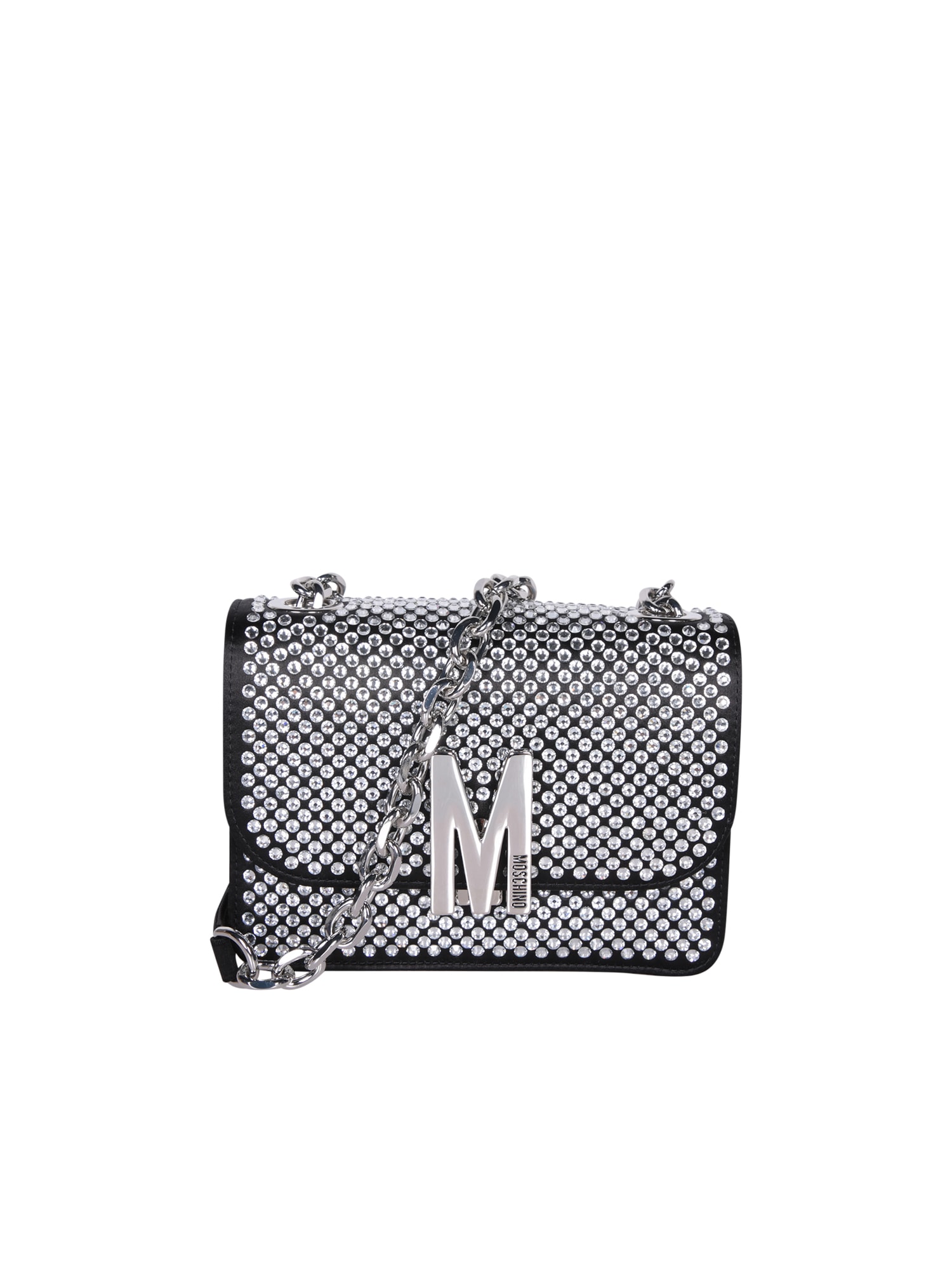 Moschino Rhinestone Black M Bag