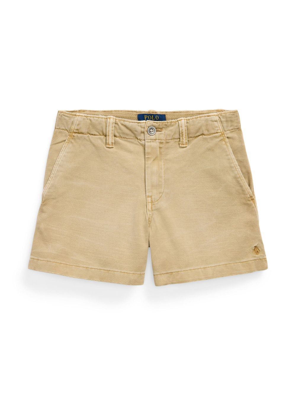 POLO RALPH LAUREN KIDS 纽扣开合卡其短裤 - 中性色