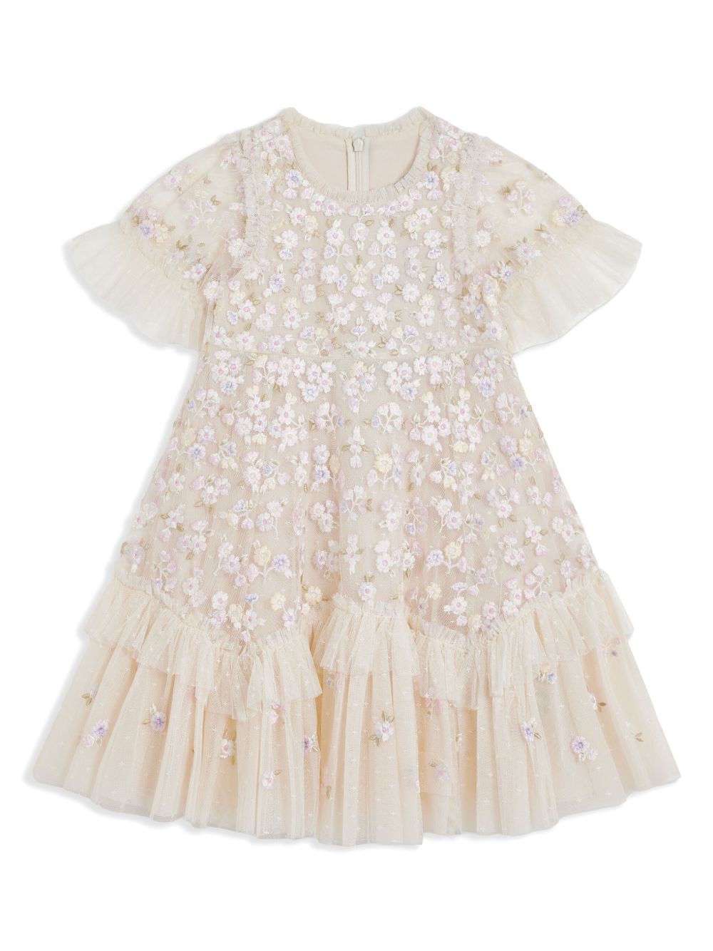 NEEDLE & THREAD KIDS Primrose 刺绣连衣裙 - 中性色