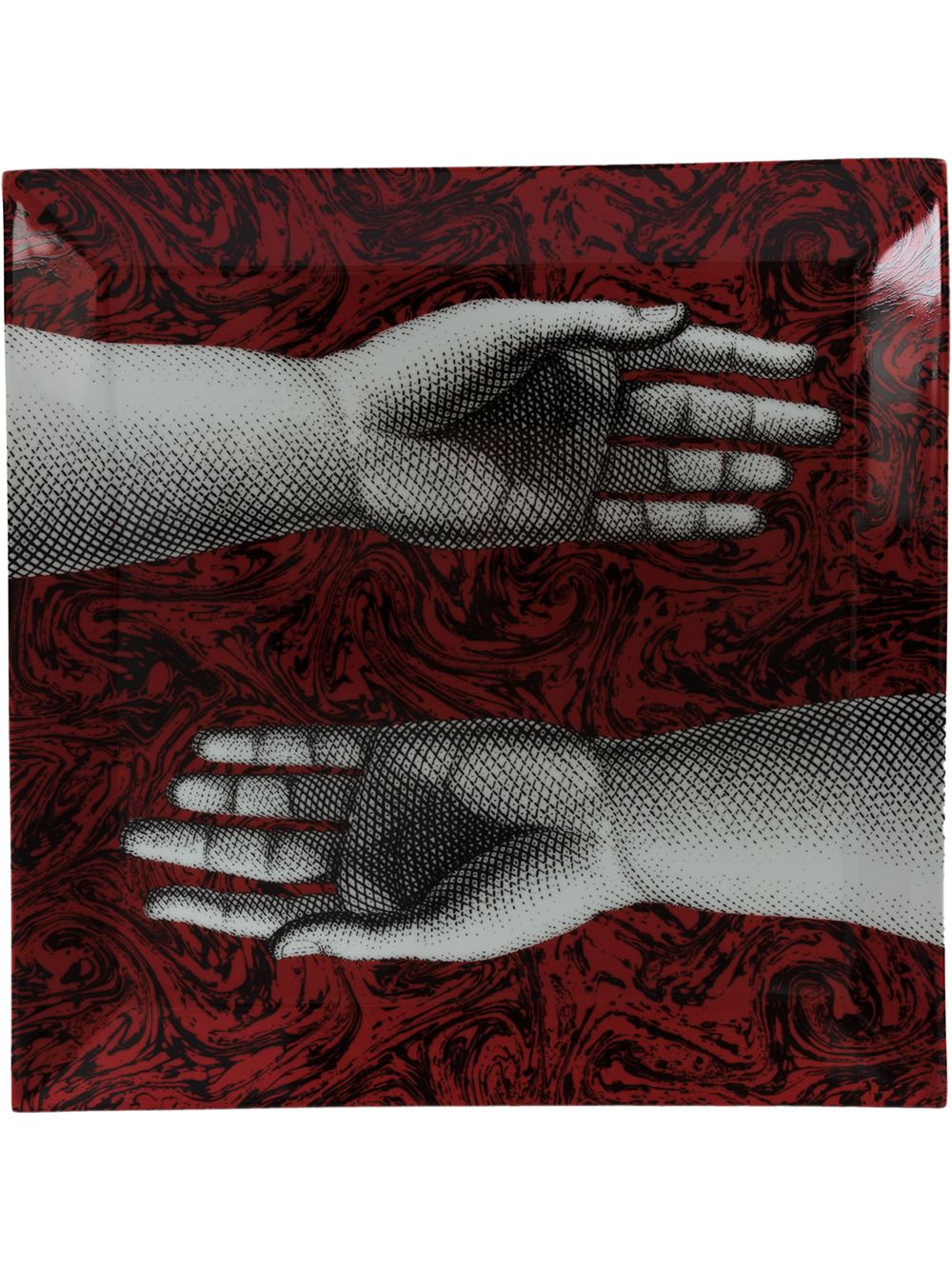 Fornasetti Don Giovanni方形瓷盘 - 彩色