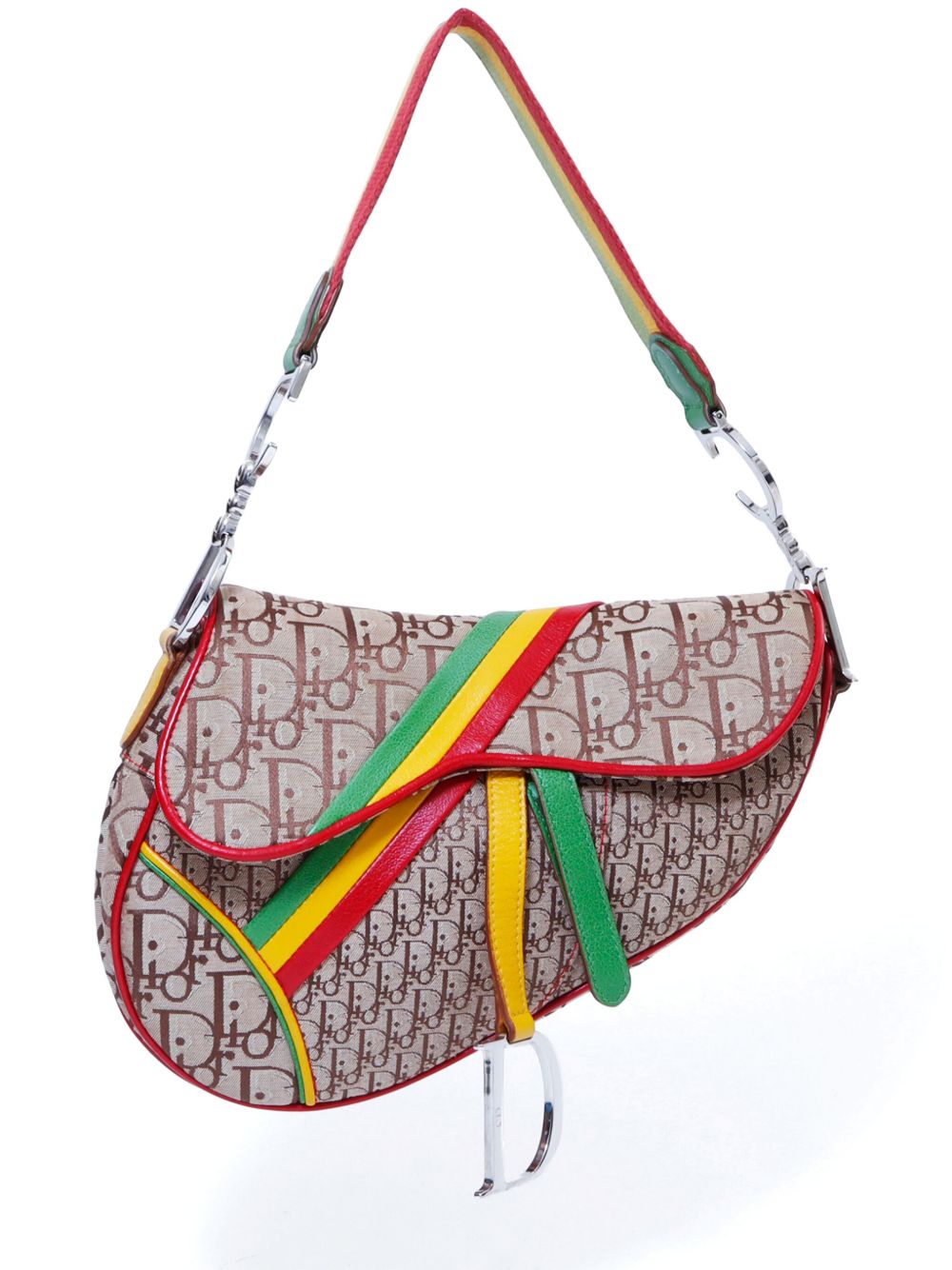 Christian Dior Pre-Owned Rasta Trotter Saddle 单肩包（典藏款） - 褐色