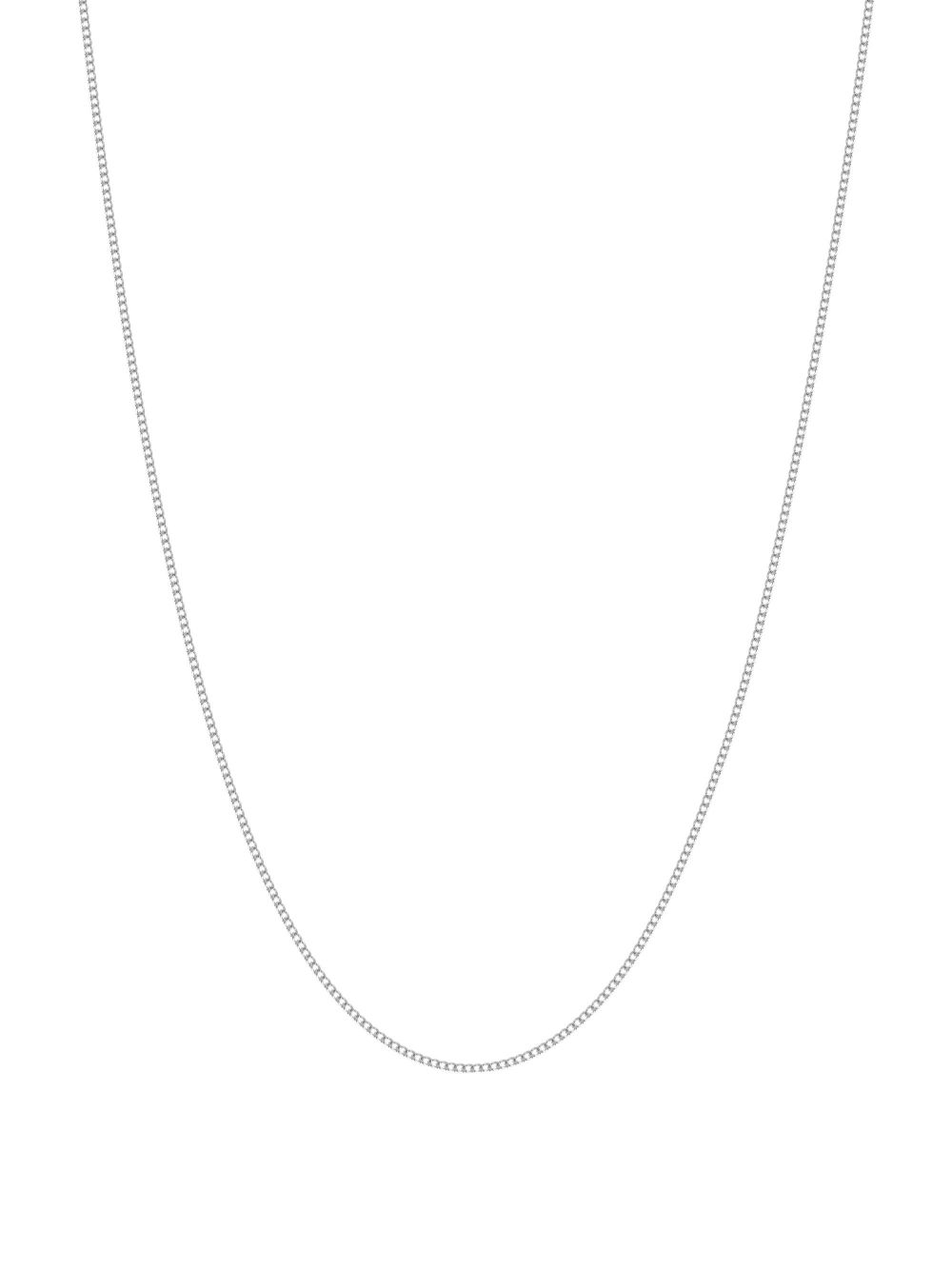 Nialaya Jewelry 古巴链式项链 - 银色
