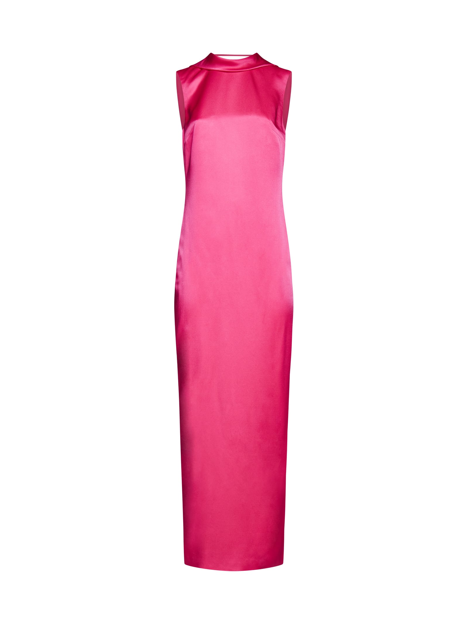 Versace Long Dress With Ring Neckline