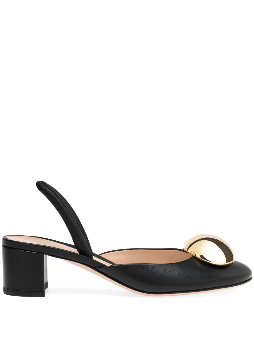 Gianvito Rossi Sphera 裹踝低跟鞋 - 黑色