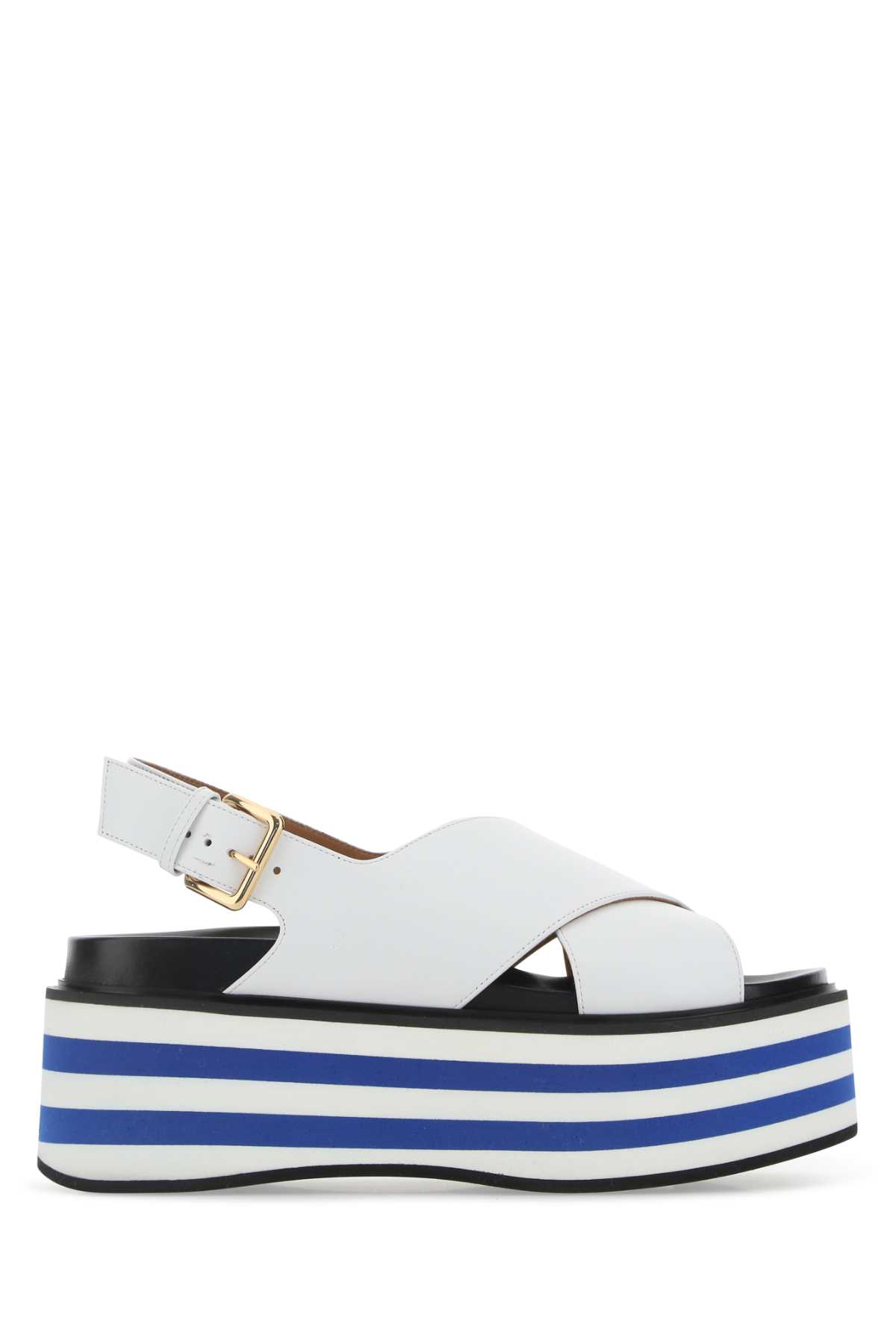 Marni White Leather Sandals