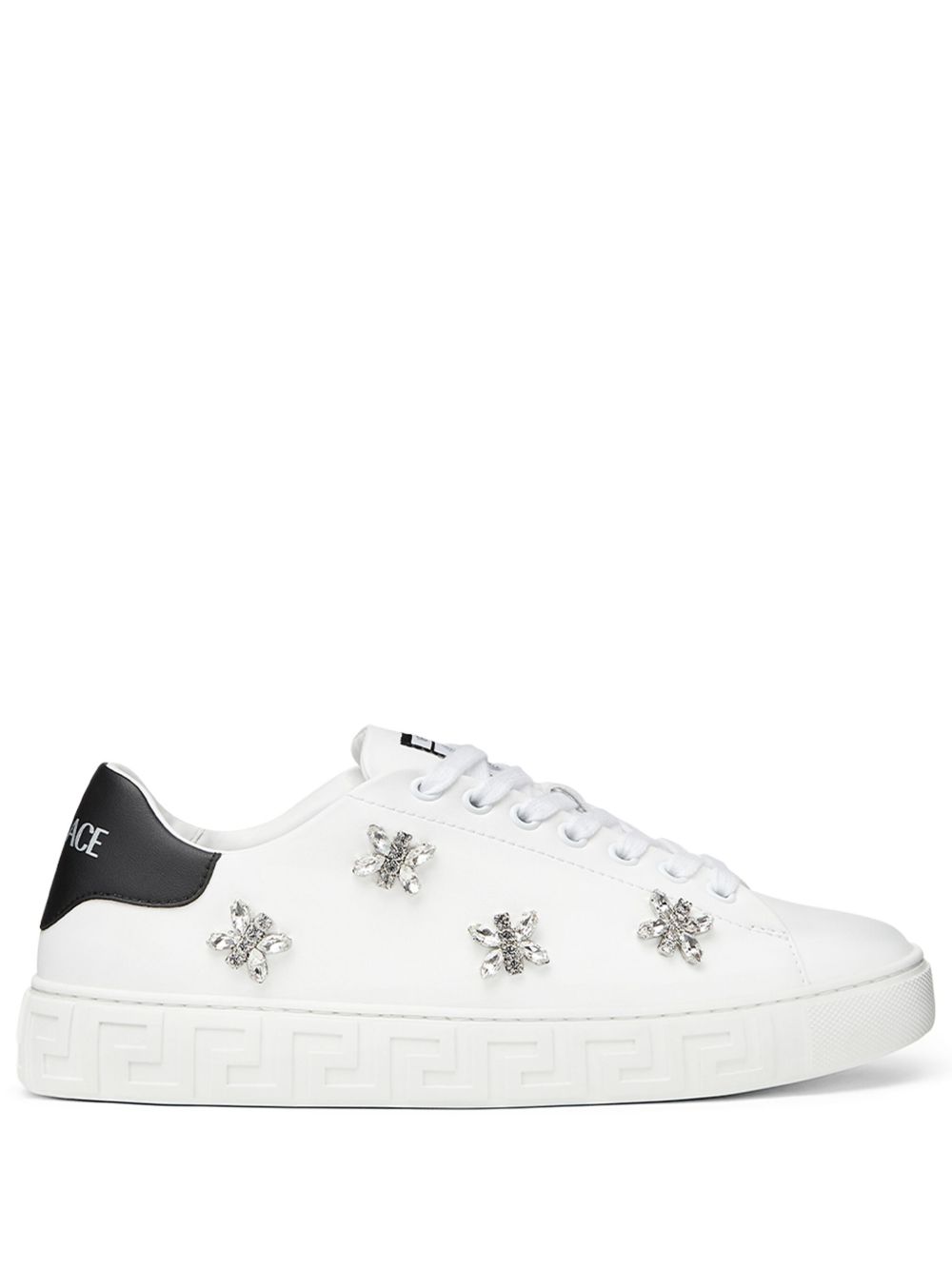 Versace Crystal Greca 运动鞋 - 白色