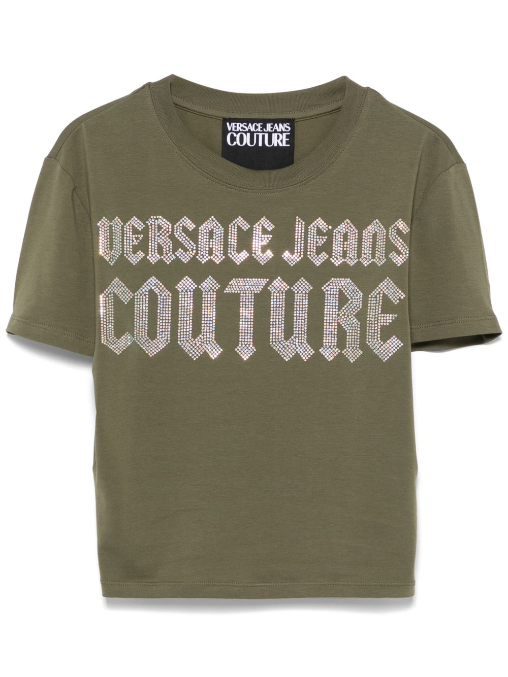 Versace Jeans Couture 晶饰logo T恤 - 绿色