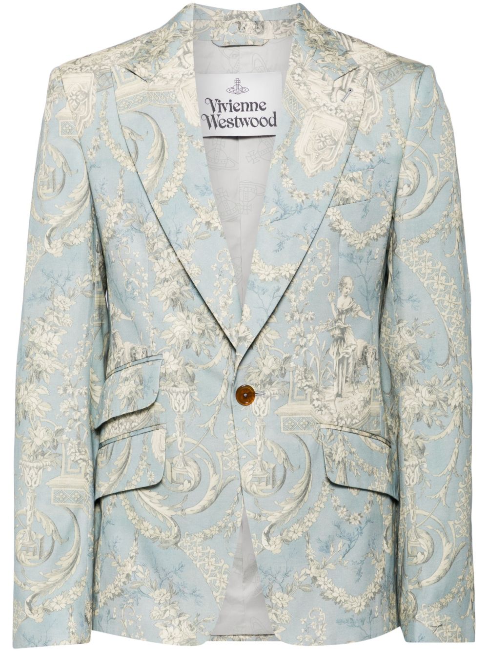 Vivienne Westwood One Button 棉西装夹克 - 蓝色