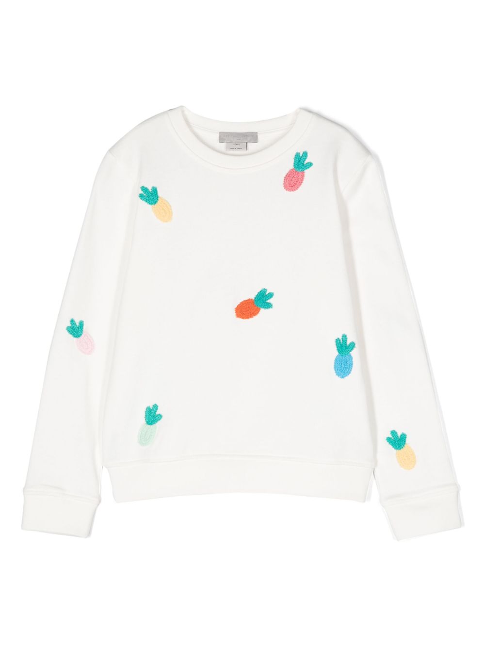 Stella McCartney Kids 菠萝刺绣卫衣 - 白色