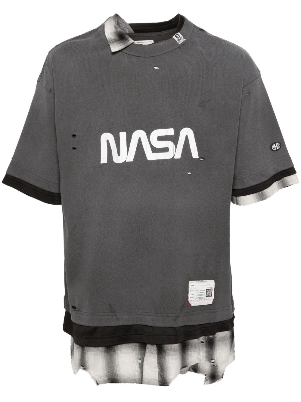 Maison MIHARA YASUHIRO Triple Layered 棉T恤 - 灰色