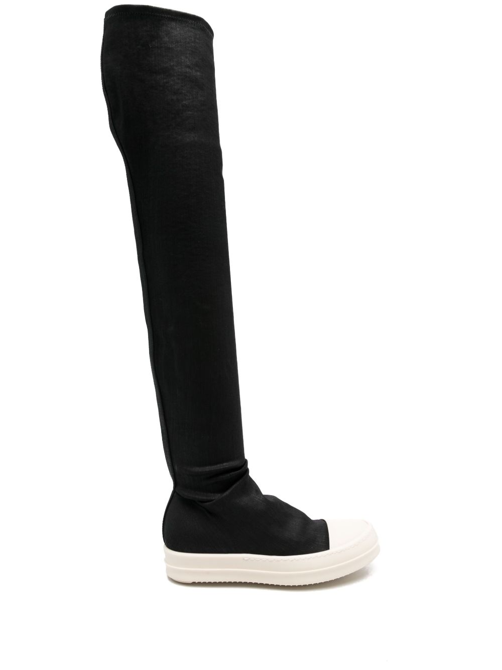 Rick Owens DRKSHDW 双色短靴 - 黑色