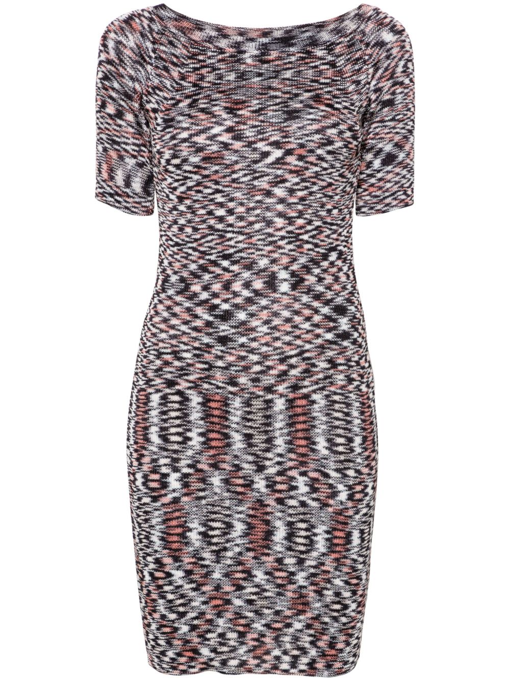 Missoni 抽象图案针织中长连衣裙 - 蓝色