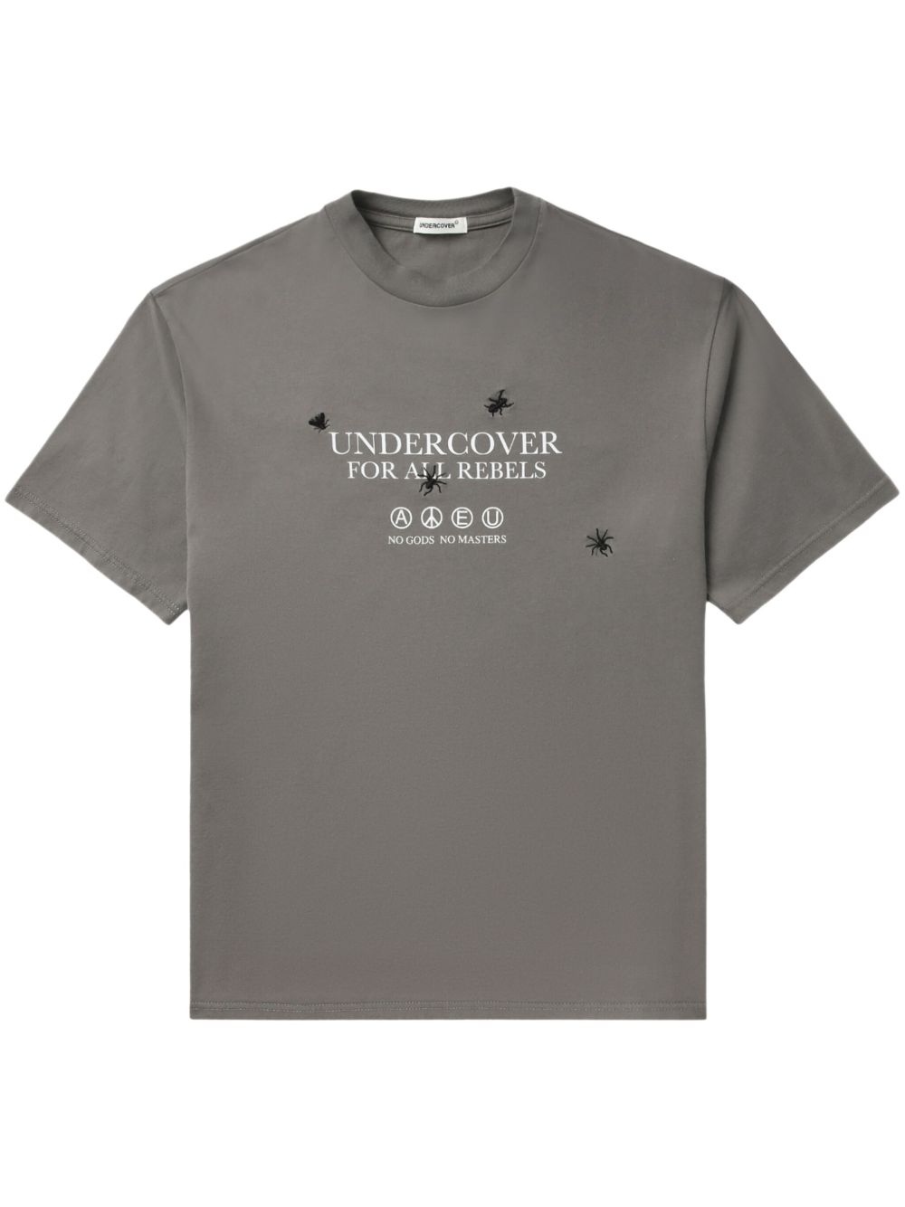Undercover 标语印花棉T恤 - 灰色