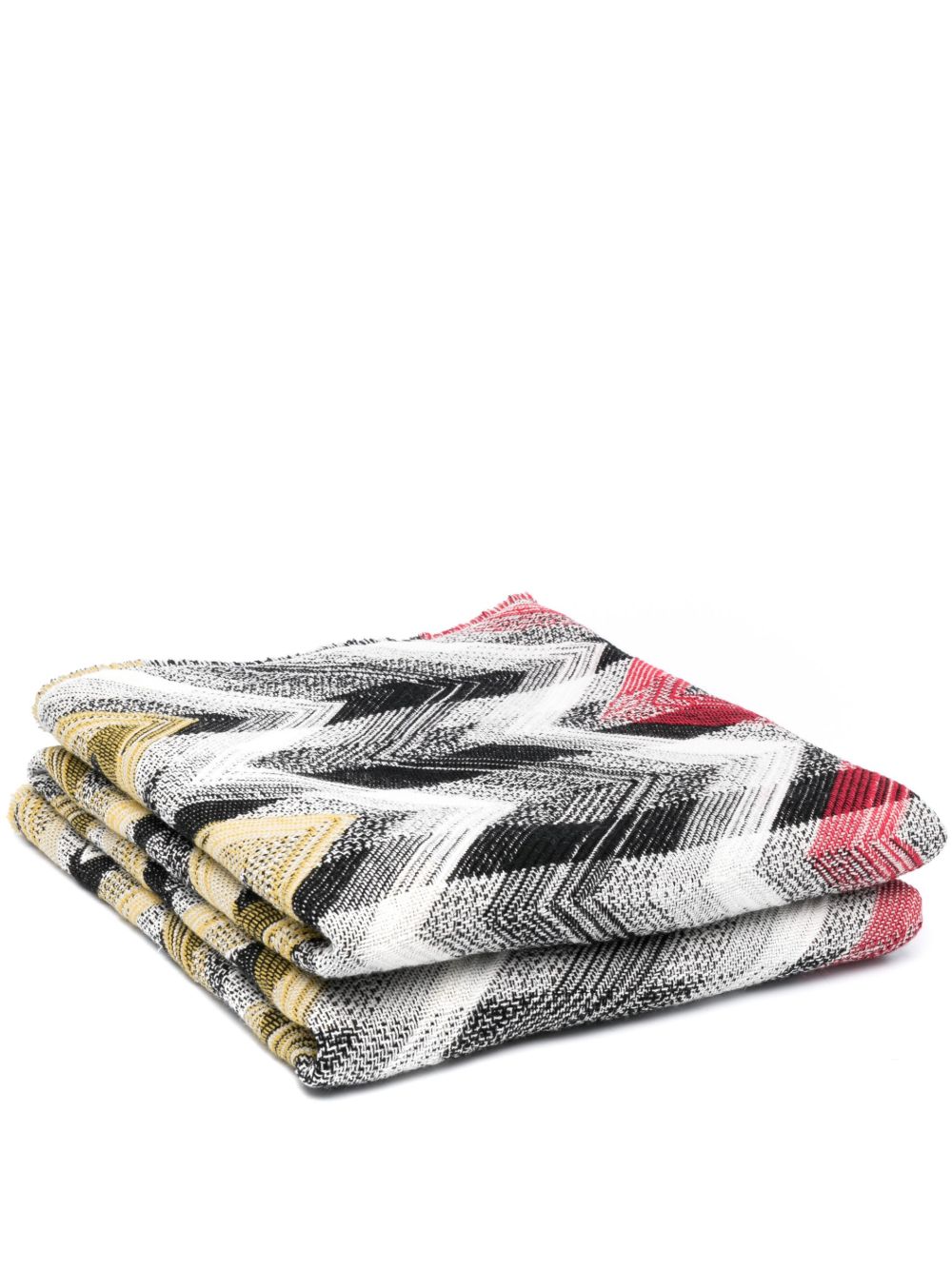 Missoni Home Z字形编织盖毯 - 黄色