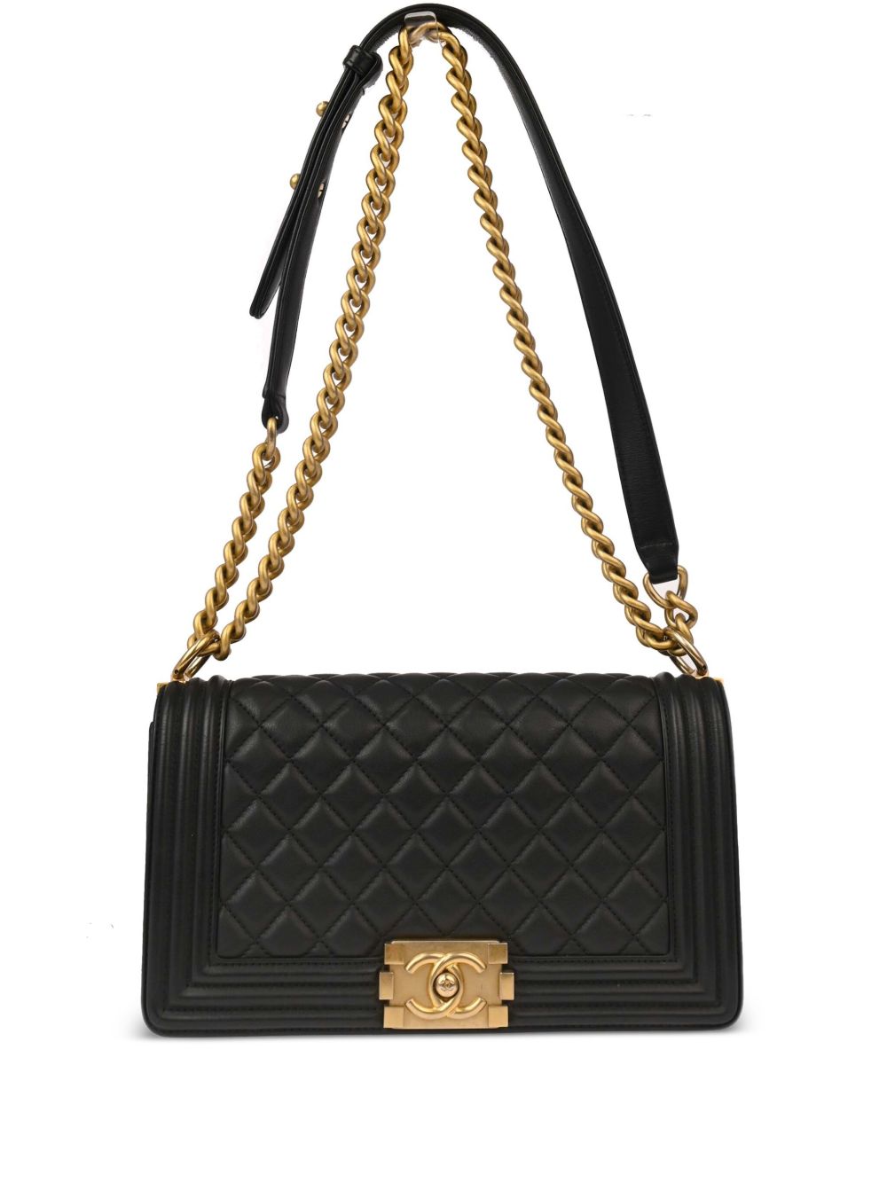 CHANEL Pre-Owned Boy Chanel 中号单肩包（2017年典藏款） - 黑色