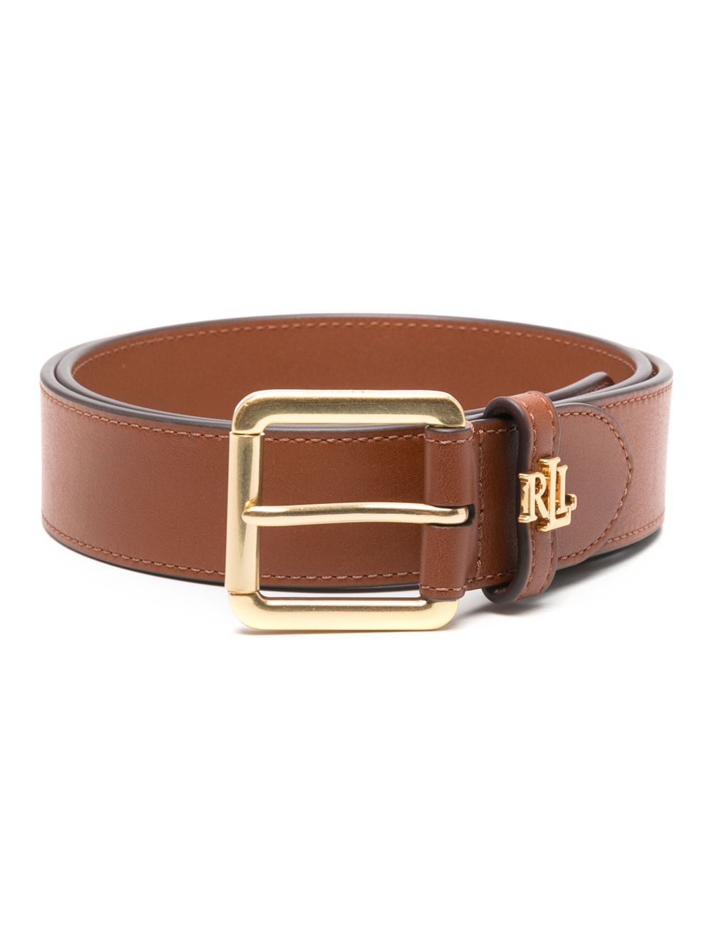 Lauren Ralph Lauren logo标牌腰带 - 褐色
