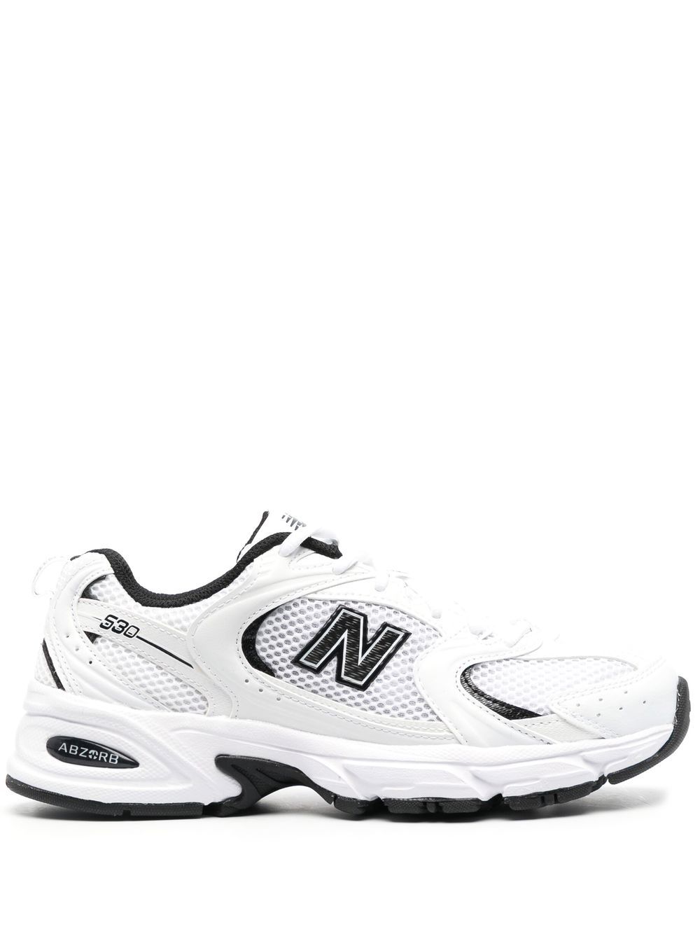 New Balance 标贴低帮运动鞋 - 白色