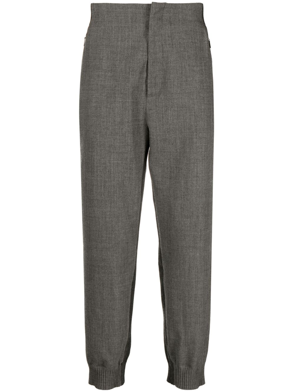 Thom Browne 拼色初剪羊毛运动裤 - 灰色