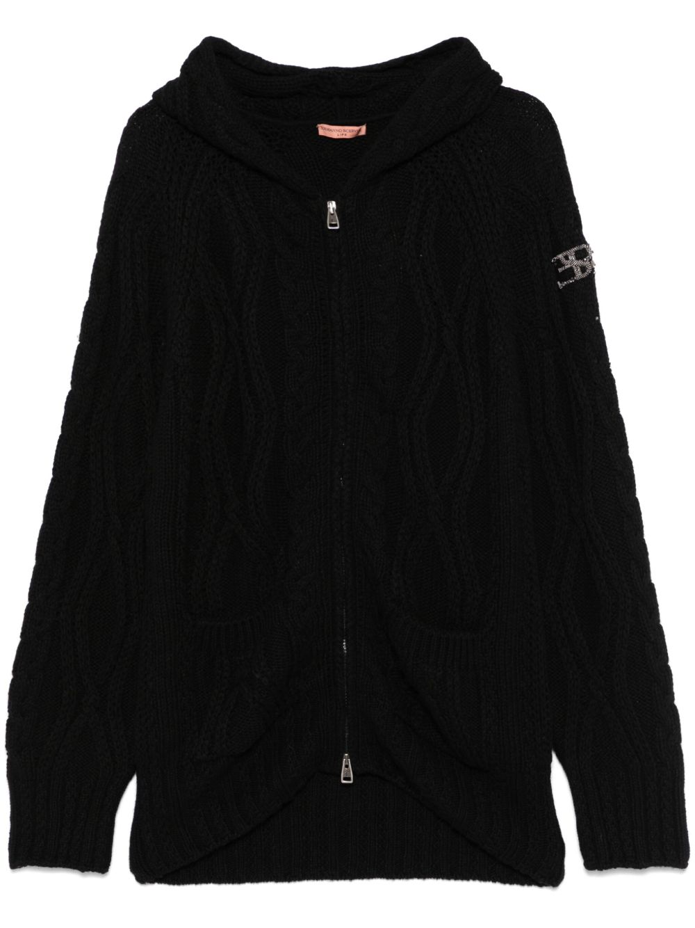Ermanno Scervino 拉链连帽衫 - 黑色