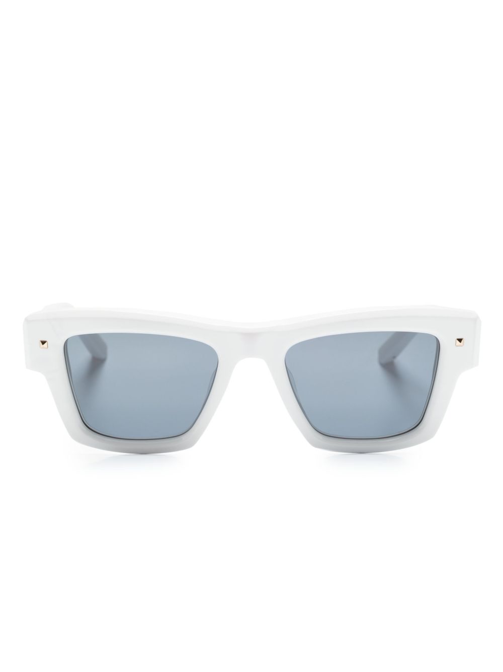 VALENTINO GARAVANI EYEWEAR XXII 方形镜框太阳眼镜 - 白色