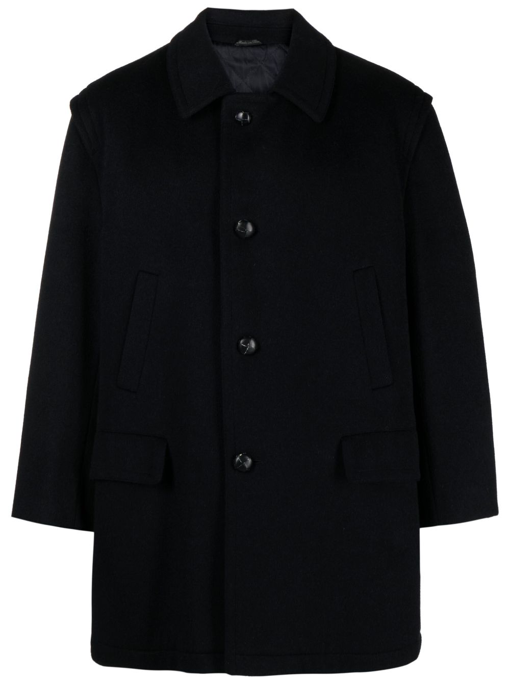 A.N.G.E.L.O. Vintage Cult 1990 single-breasted wool blend coat - 蓝色