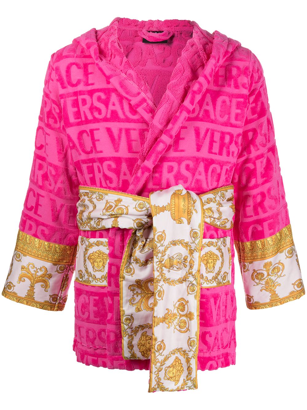 Versace I Love Baroque 短款睡袍 - 粉色