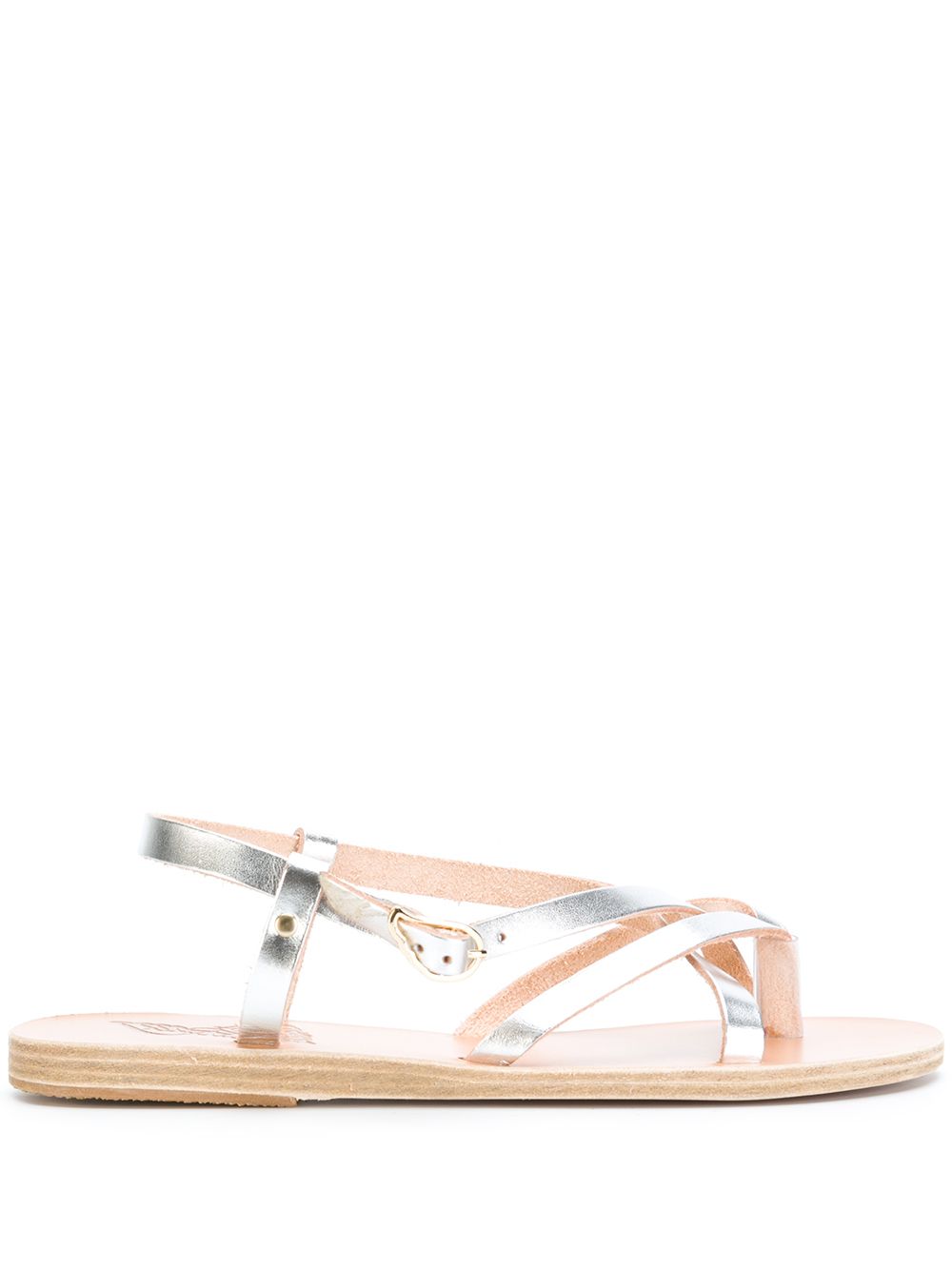 Ancient Greek Sandals Semele平底凉鞋 - 金属色