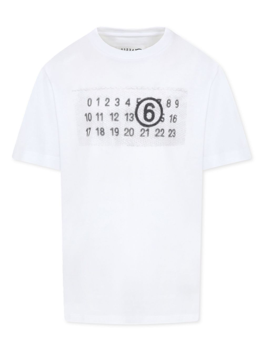 MM6 Maison Margiela Kids 数字印花T恤 - 白色