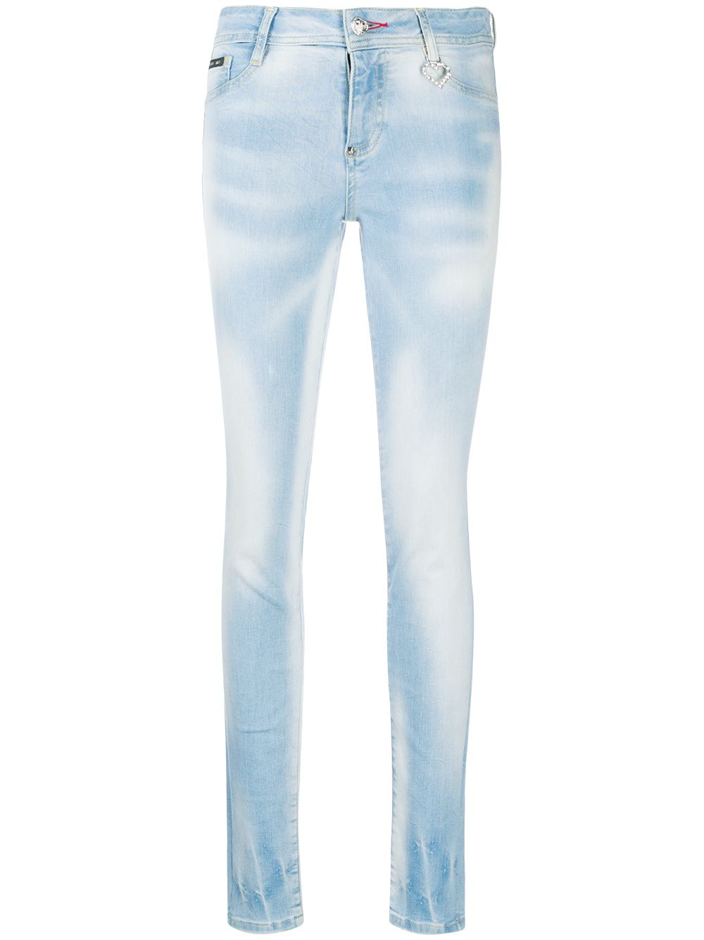 Philipp Plein 高腰紧身牛仔裤 - 蓝色