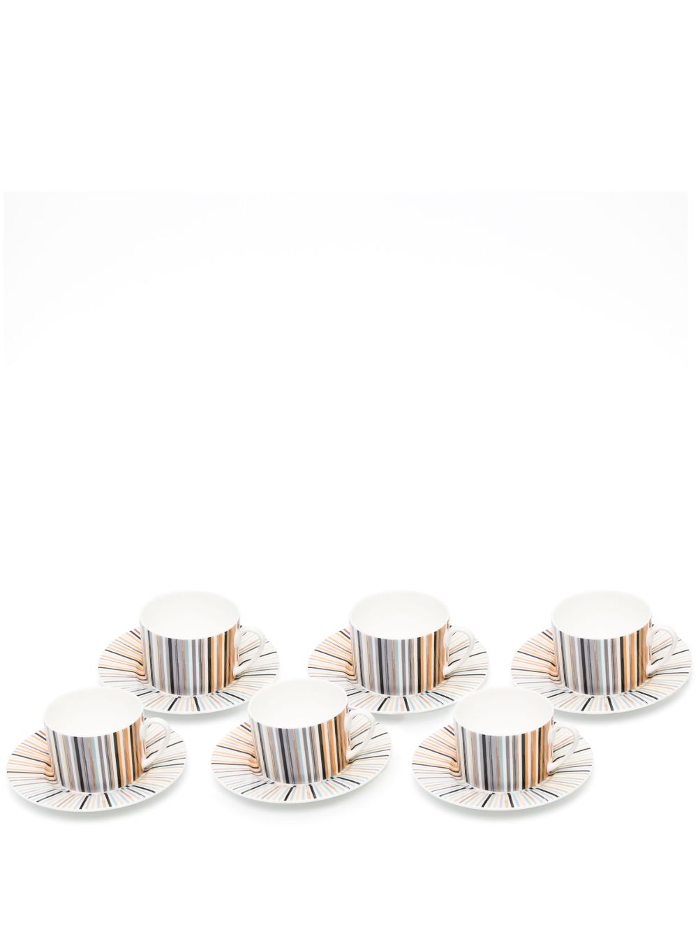 Missoni Home 条纹茶具组（六件装） - 白色