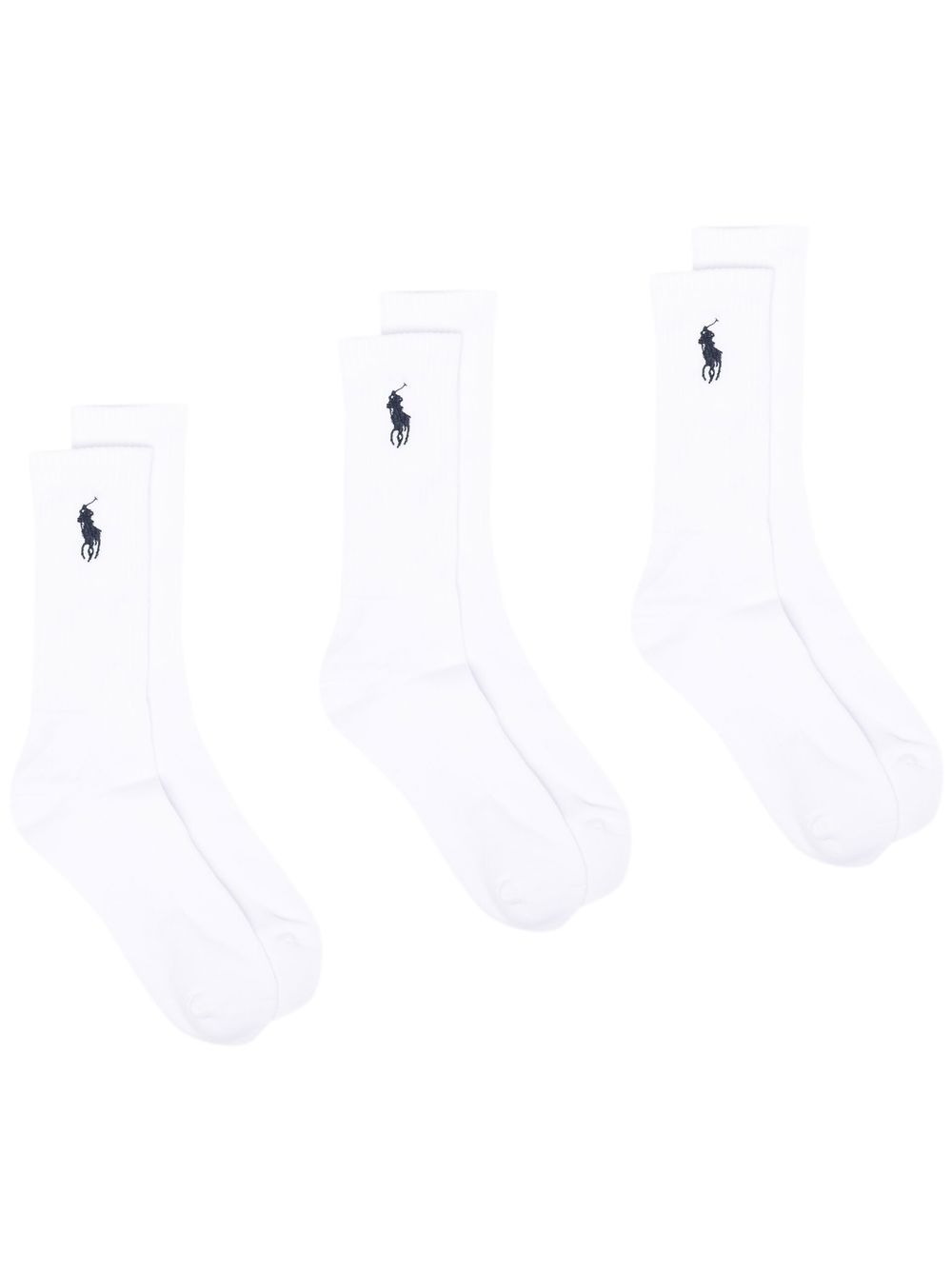 Polo Ralph Lauren Polo Pony 罗纹针织袜 - 白色
