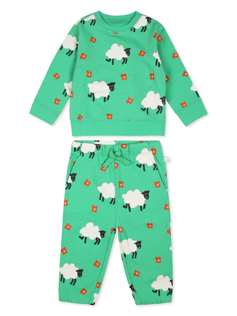 Stella McCartney Kids 棉运动套装 - 绿色