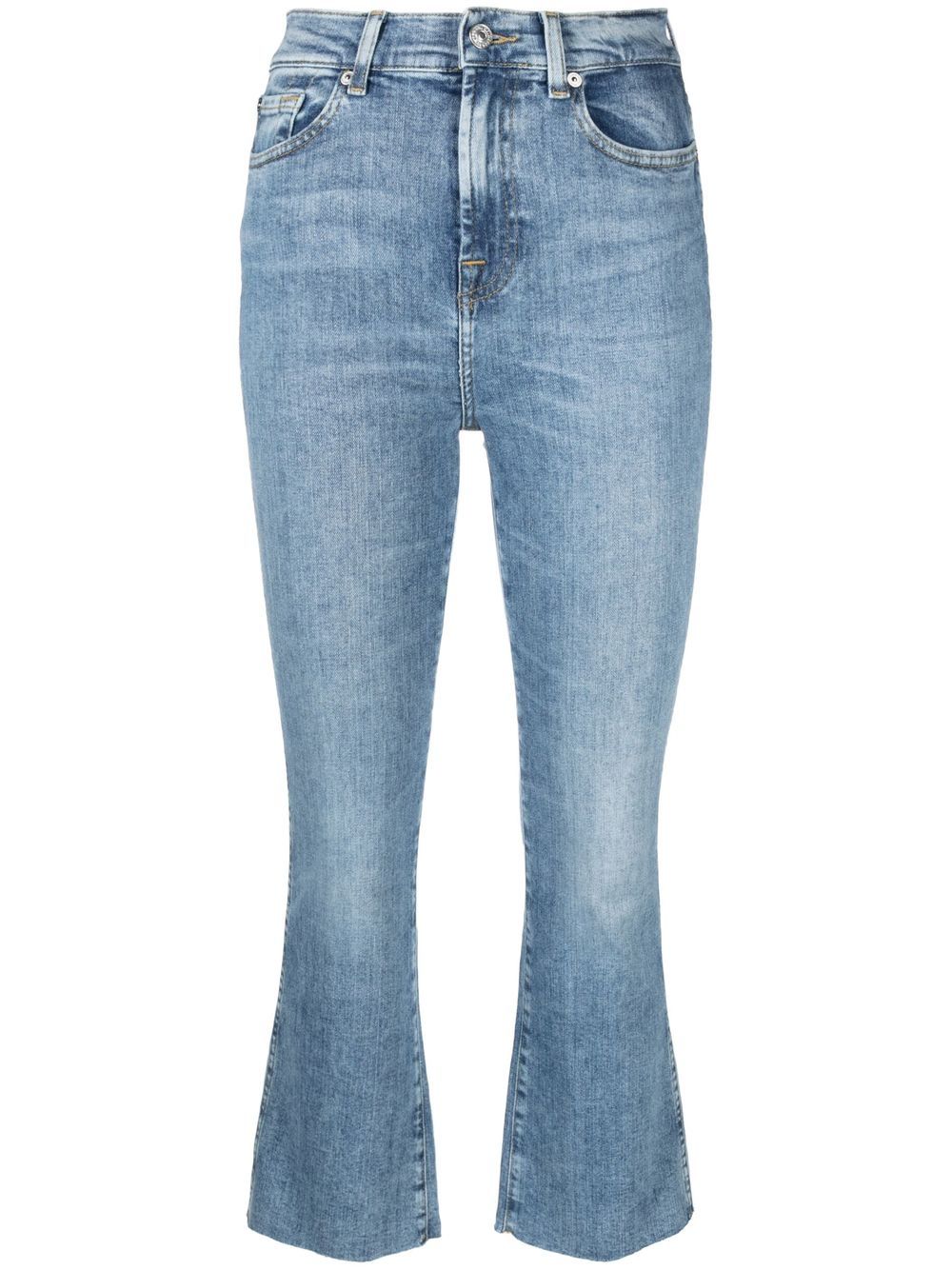 7 For All Mankind 喇叭露踝牛仔裤 - 蓝色
