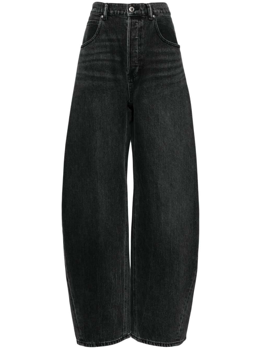 Alexander Wang 低腰阔腿牛仔裤 - 黑色