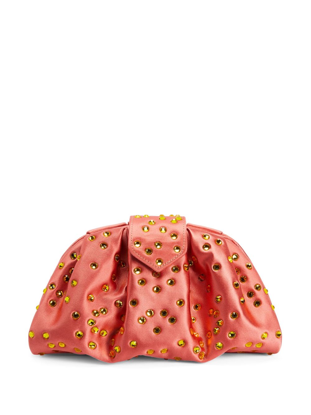 Giuseppe Zanotti Amande Precious 水钻缀饰手拿包 - 橘色