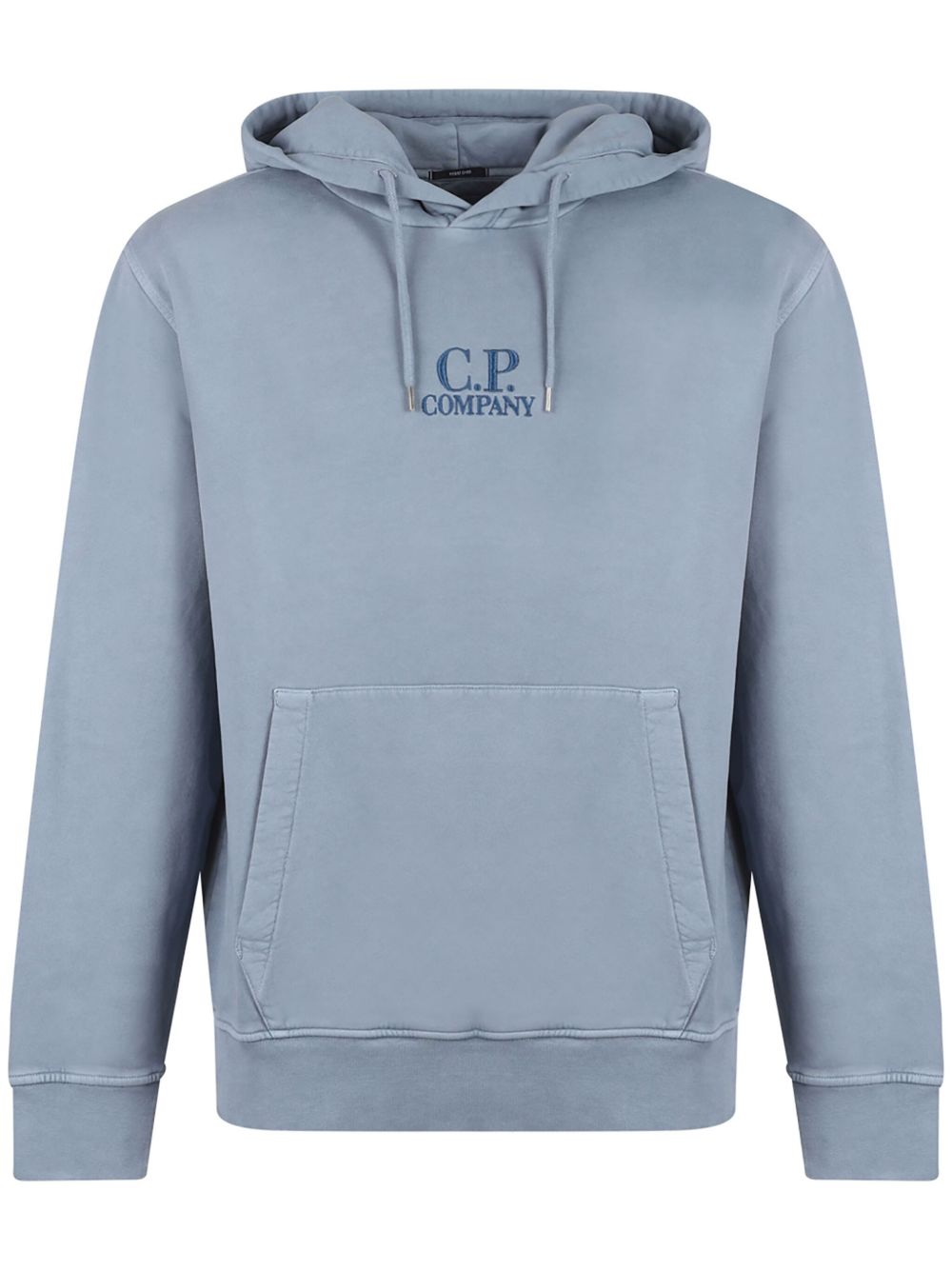 C.P. Company logo刺绣连帽衫 - 蓝色