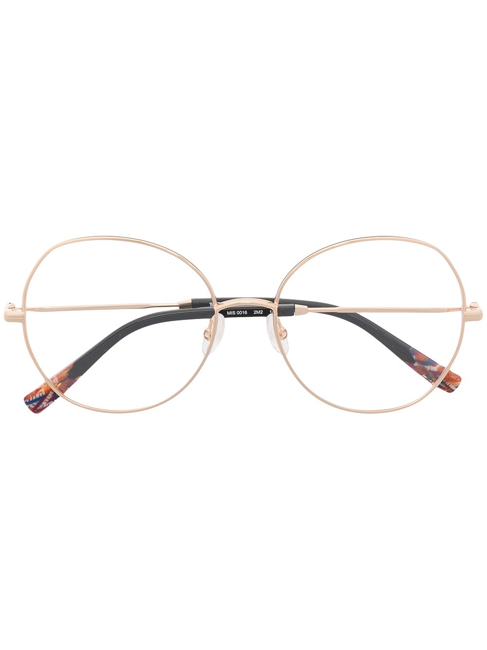MISSONI EYEWEAR 超大圆框眼镜 - 金色