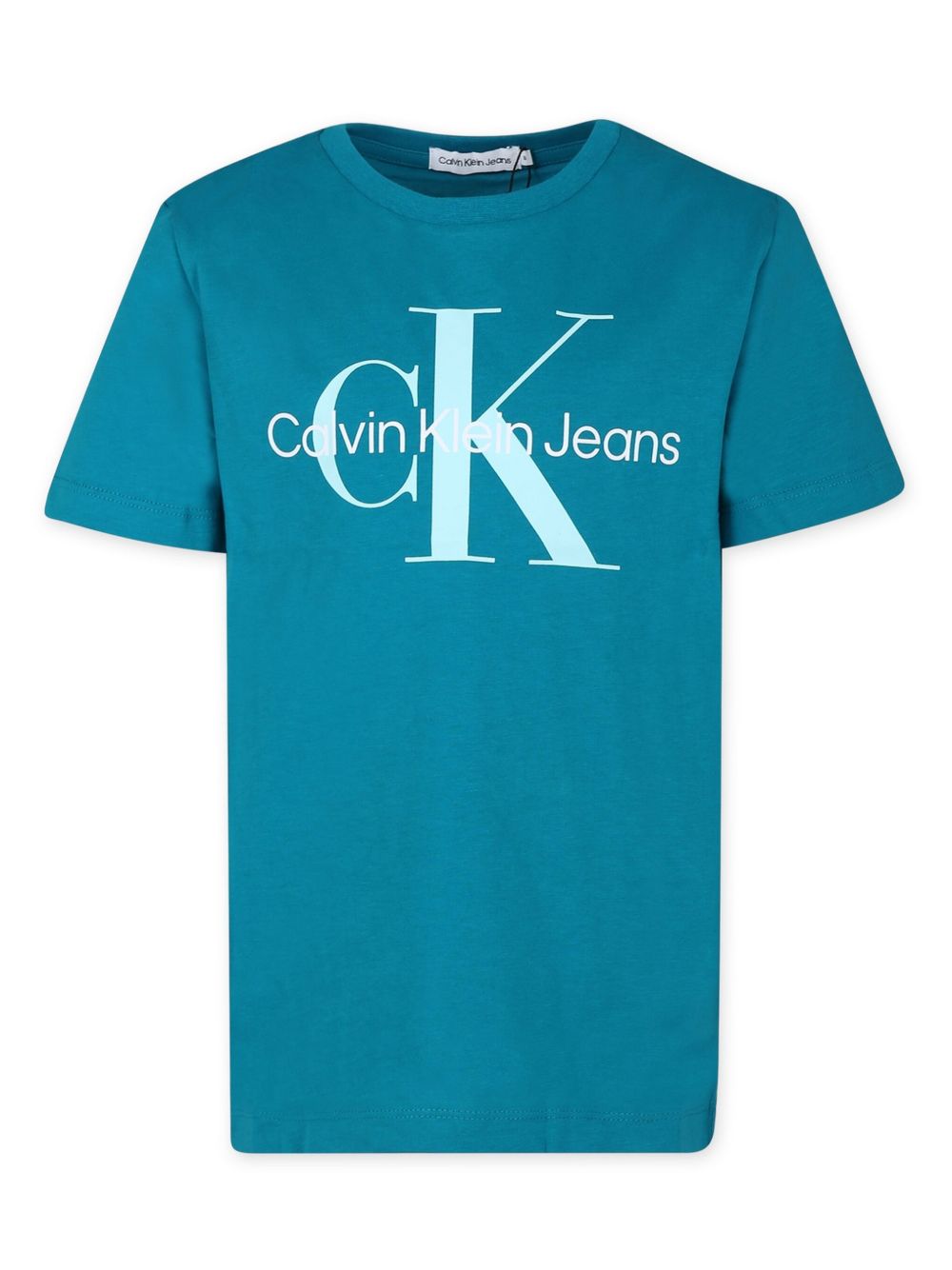 Calvin Klein Kids logo印花T恤 - 蓝色