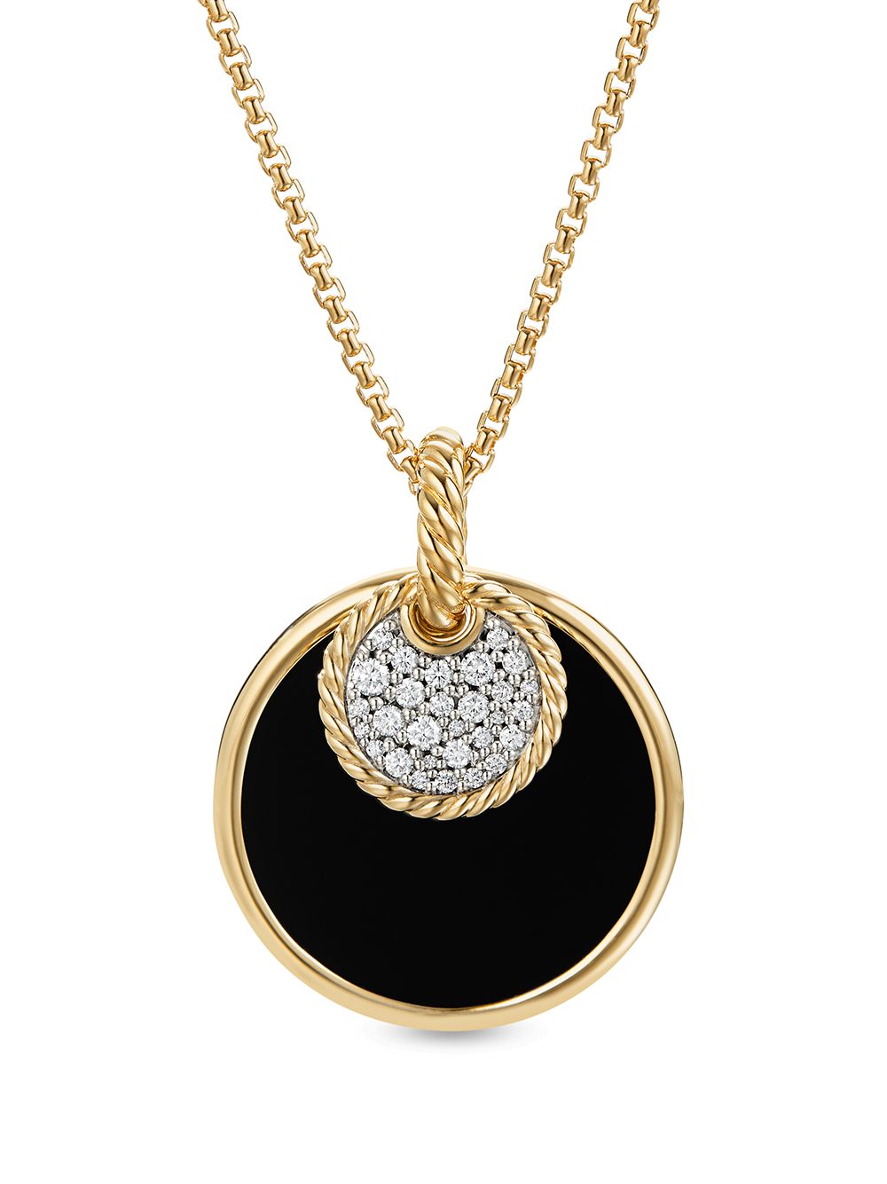 David Yurman Elements 18K黄金吊饰项链（24毫米） - 金色
