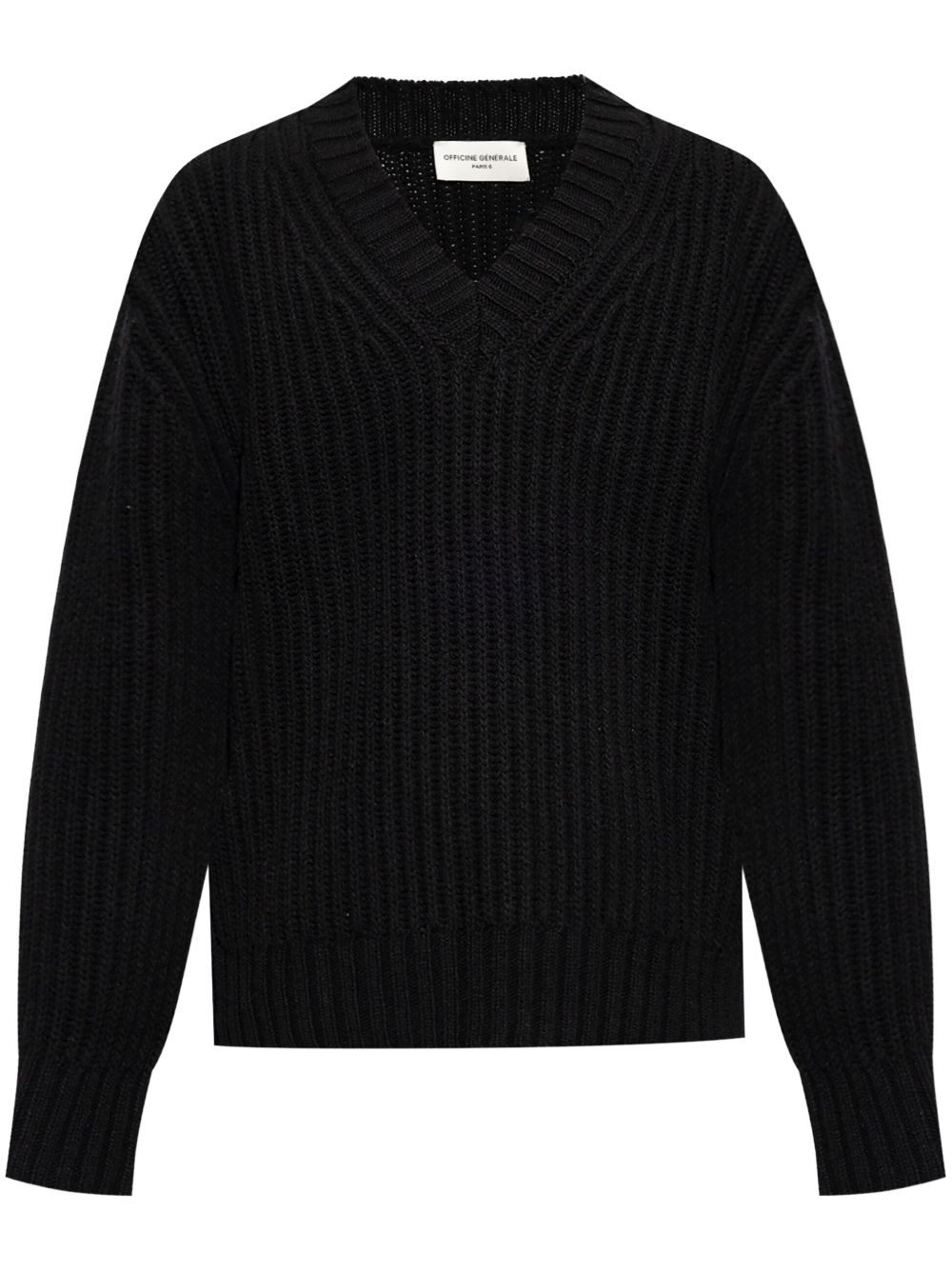 Officine Generale 美利诺羊毛毛衣 - 黑色