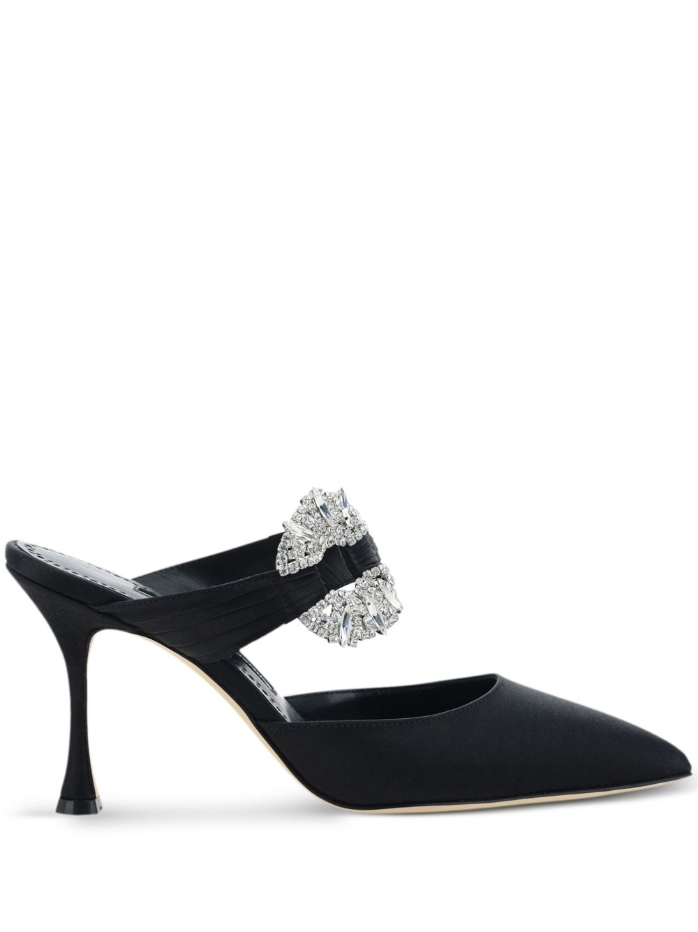 Manolo Blahnik Maidugura 高跟穆勒鞋（9厘米） - 黑色