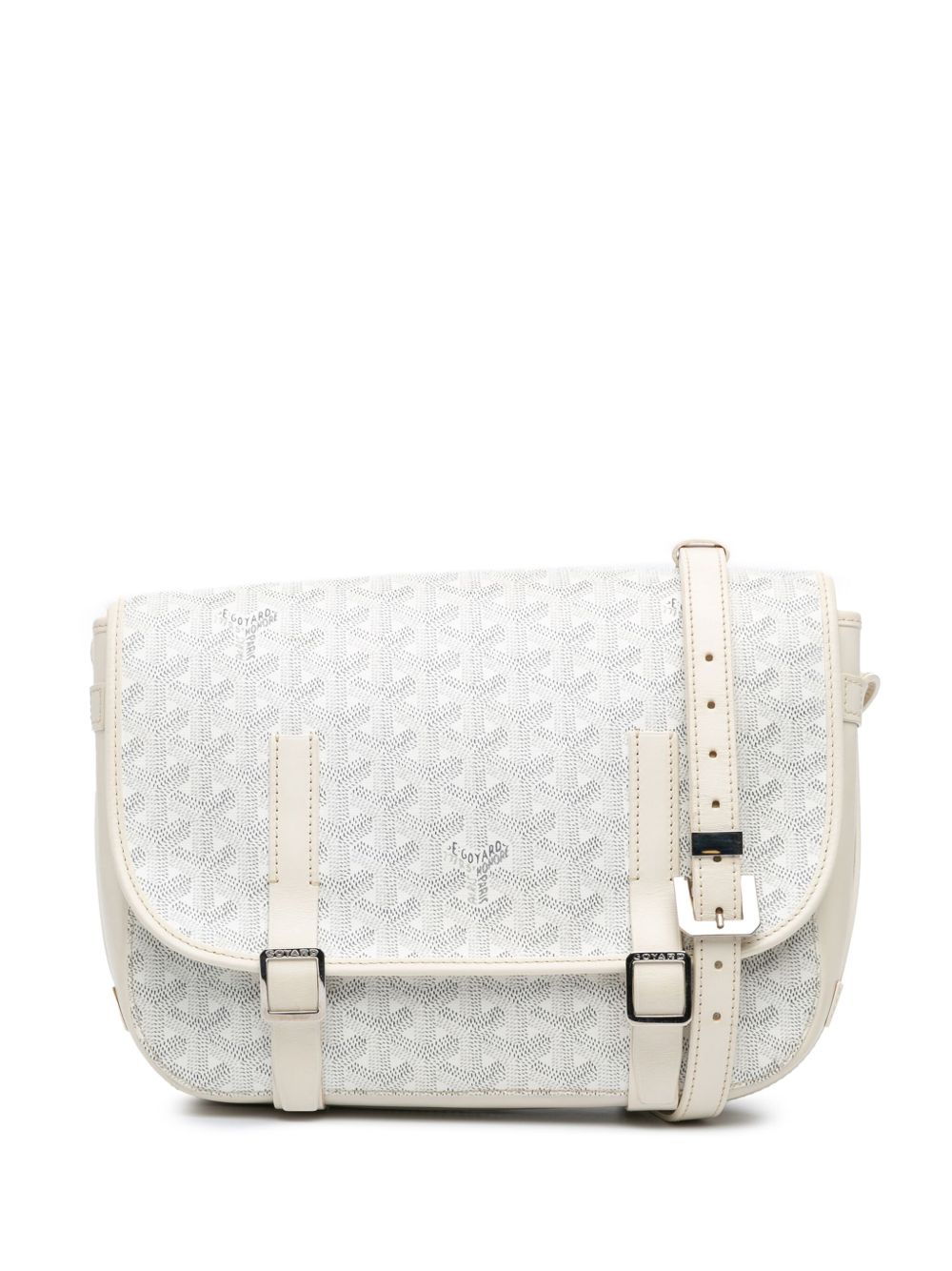 Goyard Pre-Owned Goyardine Belvedere PM 斜挎包（2015年典藏款） - 白色