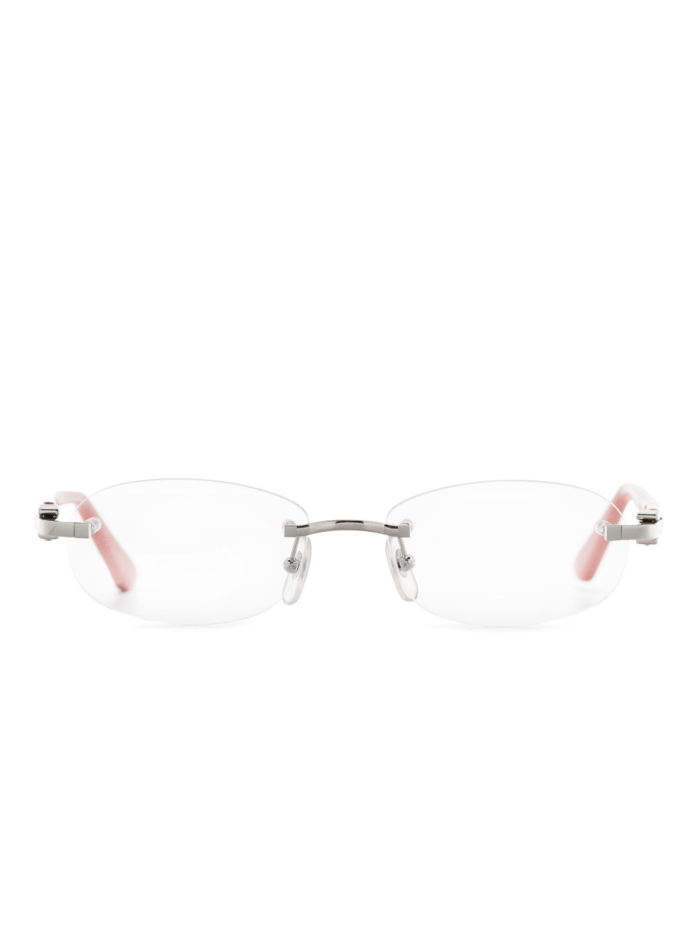 Cartier Eyewear 金属圆框眼镜 - 粉色